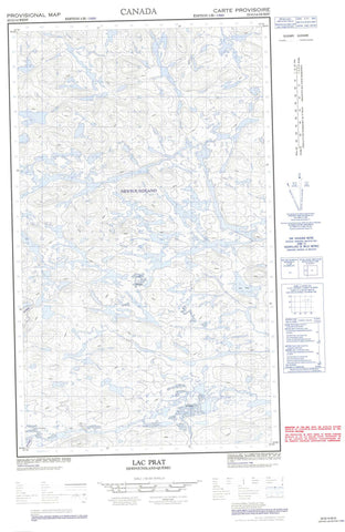 023G14W Lac Prat Canadian topographic map, 1:50,000 scale
