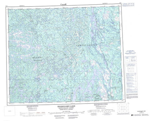 023G Shabogamo Lake Canadian topographic map, 1:250,000 scale