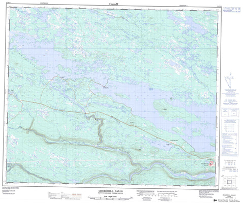 023H09 Churchill Falls Canadian topographic map, 1:50,000 scale