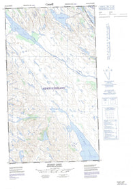 023J10W Stakit Lake Canadian topographic map, 1:50,000 scale