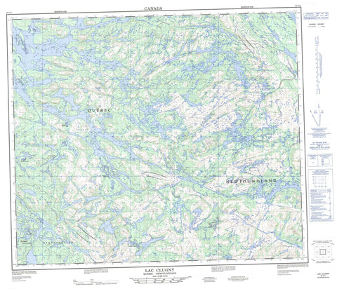 023J11 Lac Clugny Canadian topographic map, 1:50,000 scale