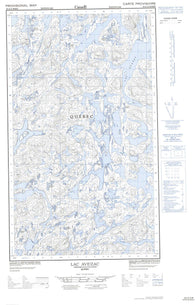 023J12W Lac Avezac Canadian topographic map, 1:50,000 scale