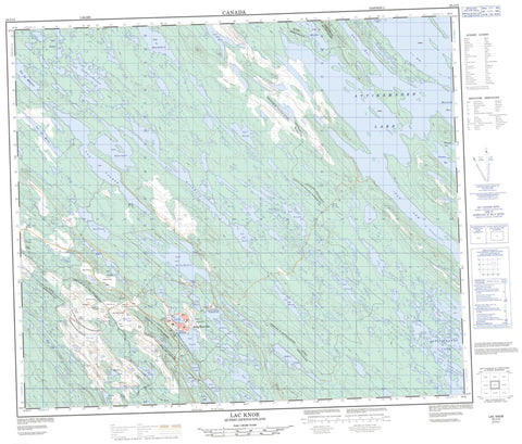 023J15 Lac Knob Canadian topographic map, 1:50,000 scale