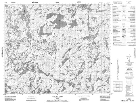 023K02 Lac Malapart Canadian topographic map, 1:50,000 scale