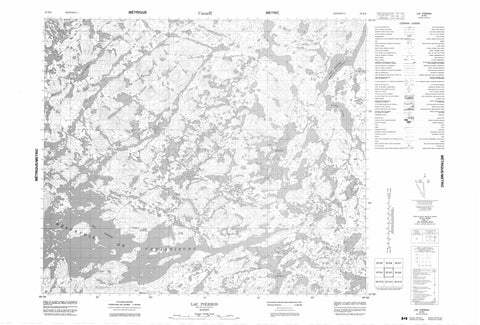 023K03 Lac Pierron Canadian topographic map, 1:50,000 scale