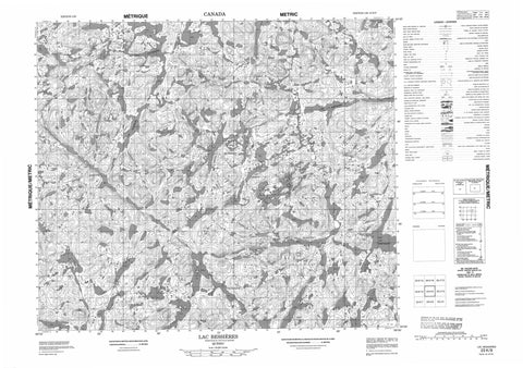 023K09 Lac Bessieres Canadian topographic map, 1:50,000 scale