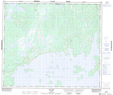 023K13 Lac Pau Canadian topographic map, 1:50,000 scale