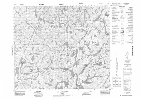 023K16 Lac Lachaussee Canadian topographic map, 1:50,000 scale