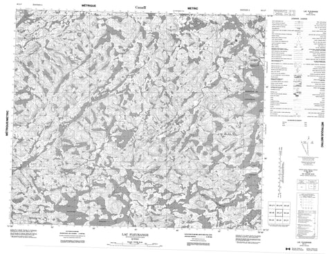 023L07 Lac Fleurange Canadian topographic map, 1:50,000 scale