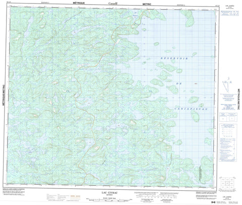 023L09 Lac Civrac Canadian topographic map, 1:50,000 scale