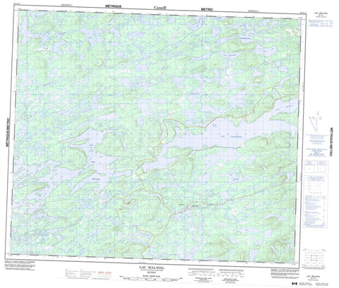 023L11 Lac Malaval Canadian topographic map, 1:50,000 scale