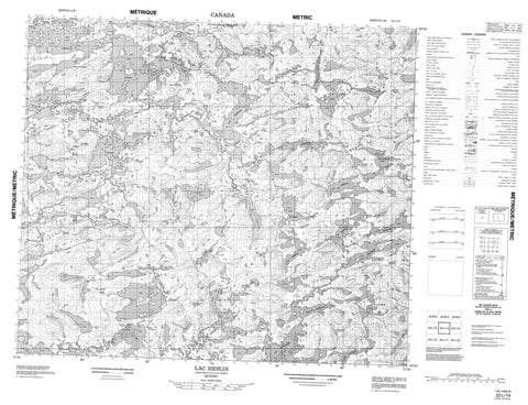 023L14 Lac Heslin Canadian topographic map, 1:50,000 scale