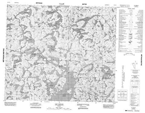 023L15 Lac Boilay Canadian topographic map, 1:50,000 scale