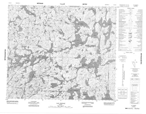 023L16 Lac Cognac Canadian topographic map, 1:50,000 scale