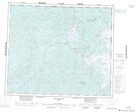 023L Lac Hurault Canadian topographic map, 1:250,000 scale