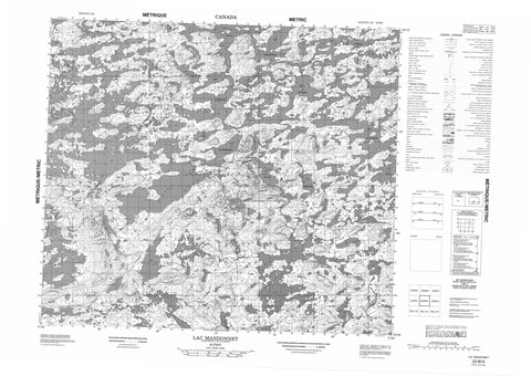 023M03 Lac Mandonnet Canadian topographic map, 1:50,000 scale