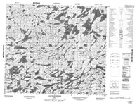 023M07 Lac Mannessier Canadian topographic map, 1:50,000 scale