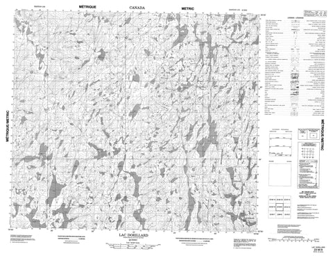 023M09 Lac Dorillard Canadian topographic map, 1:50,000 scale