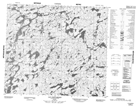 023M11 Lac Chavamond Canadian topographic map, 1:50,000 scale