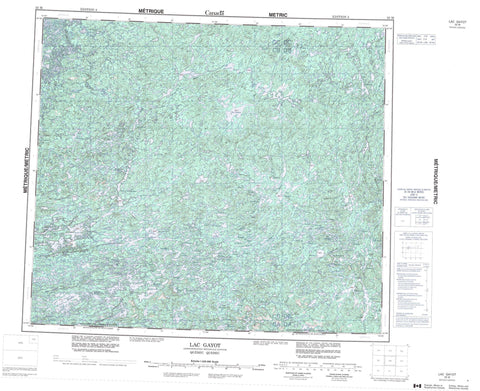 023M Lac Gayot Canadian topographic map, 1:250,000 scale