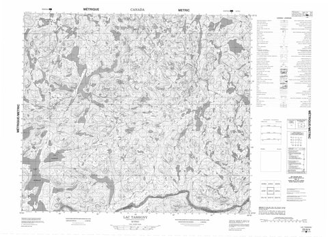 023N04 Lac Tassigny Canadian topographic map, 1:50,000 scale