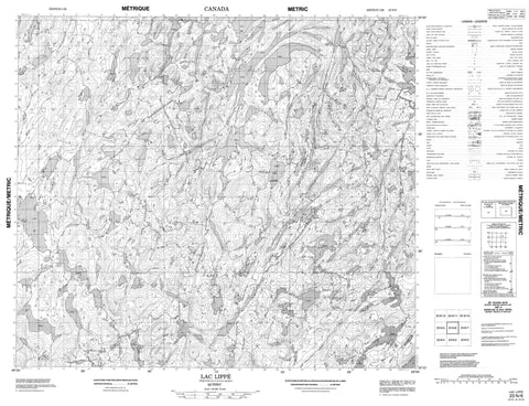 023N06 Lac Lippe Canadian topographic map, 1:50,000 scale