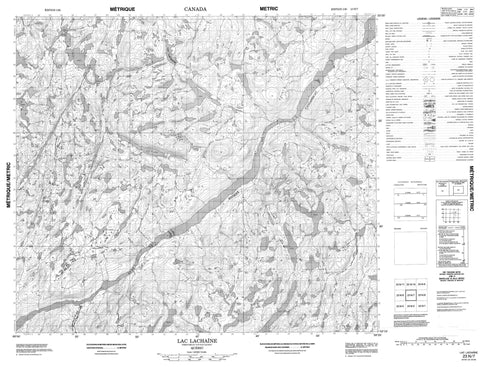 023N07 Lac Lachaine Canadian topographic map, 1:50,000 scale