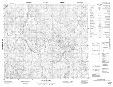 023N08 Lac Fontisson Canadian topographic map, 1:50,000 scale