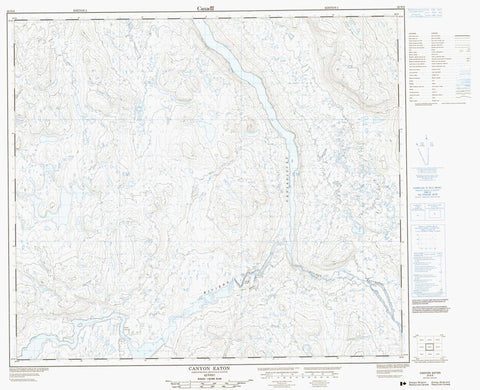 023N09 Canyon Eaton Canadian topographic map, 1:50,000 scale