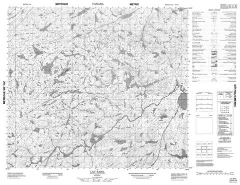 023N14 Lac Baril Canadian topographic map, 1:50,000 scale