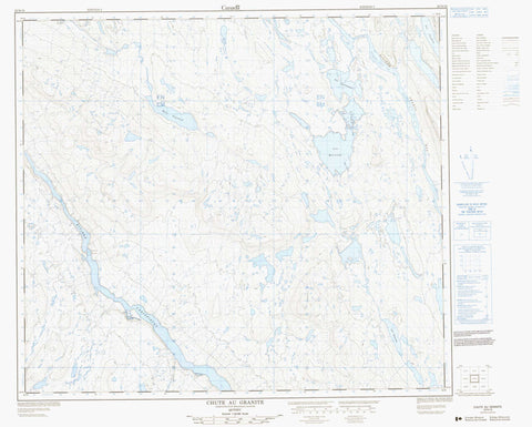 023N16 Chute Au Granite Canadian topographic map, 1:50,000 scale