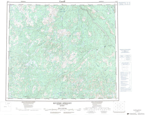 023N Riviere Serigny Canadian topographic map, 1:250,000 scale