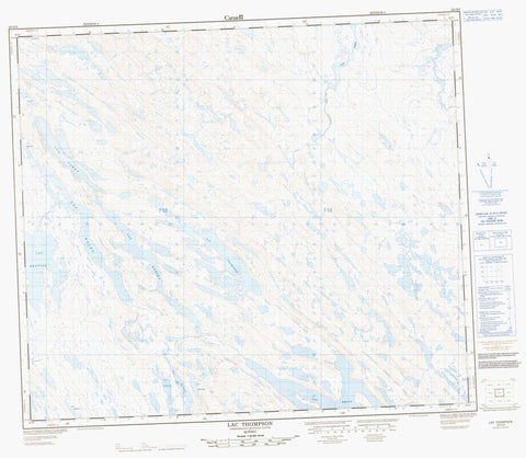 023O08 Lac Thompson Canadian topographic map, 1:50,000 scale