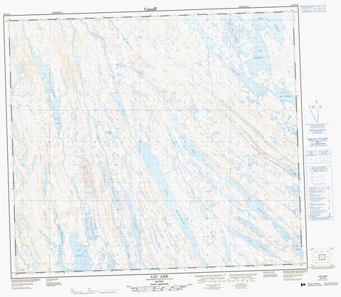 023O10 Lac Ahr Canadian topographic map, 1:50,000 scale