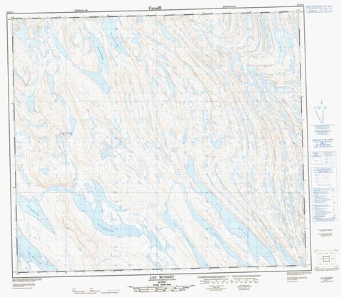 023O11 Lac Musset Canadian topographic map, 1:50,000 scale