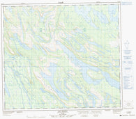 023O13 Lac Ribero Canadian topographic map, 1:50,000 scale