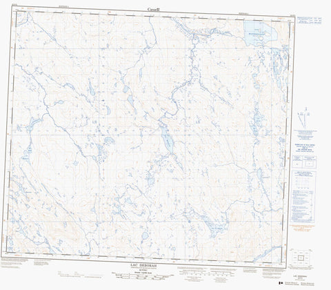 023P05 Lac Deborah Canadian topographic map, 1:50,000 scale