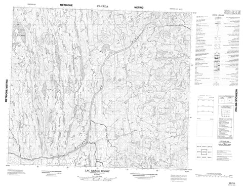 023P06 Lac Grand Rosoy Canadian topographic map, 1:50,000 scale