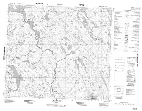 023P12 Lac Mccabe Canadian topographic map, 1:50,000 scale