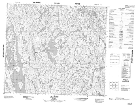 023P14 Lac Tudor Canadian topographic map, 1:50,000 scale