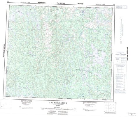 023P Lac Resolution Canadian topographic map, 1:250,000 scale