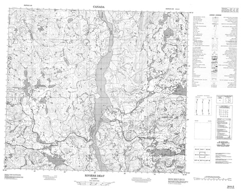 024A02 Riviere Deat Canadian topographic map, 1:50,000 scale