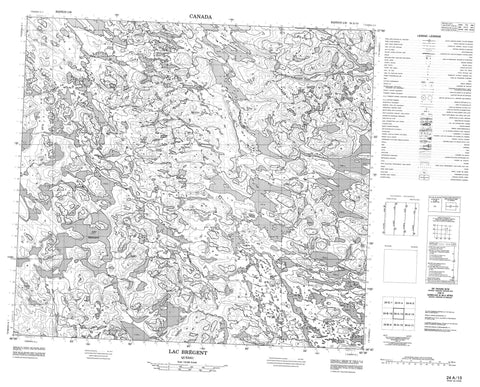 024A13 Lac Bregent Canadian topographic map, 1:50,000 scale