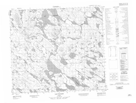 024B01 Lac Payant Canadian topographic map, 1:50,000 scale