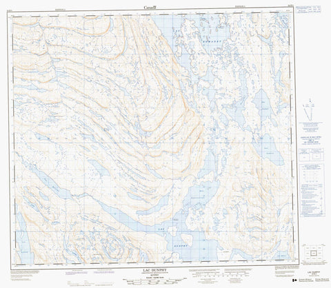 024B04 Lac Dunphy Canadian topographic map, 1:50,000 scale