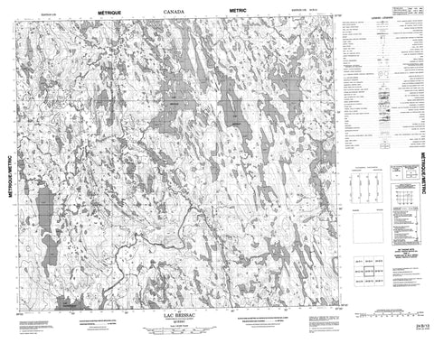 024B13 Lac Brissac Canadian topographic map, 1:50,000 scale