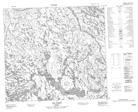 024B15 Lac Loquin Canadian topographic map, 1:50,000 scale