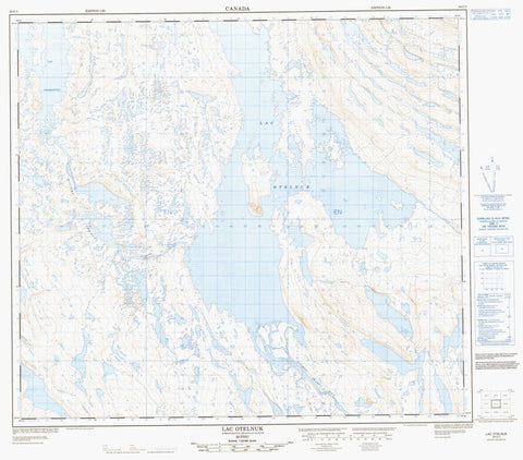 024C01 Lac Otelnuk Canadian topographic map, 1:50,000 scale