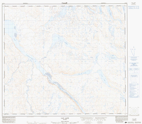 024C02 Lac Lace Canadian topographic map, 1:50,000 scale