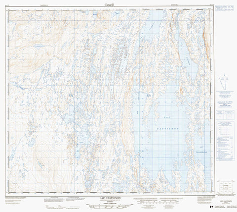 024C07 Lac Castignon Canadian topographic map, 1:50,000 scale